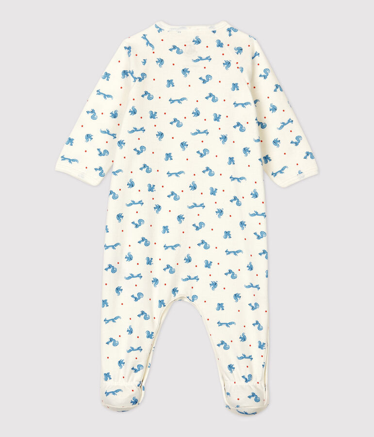 Pelele de beb&eacute; de mulet&oacute;n de algod&oacute;n org&aacute;nico blanco/naranja/multicolor